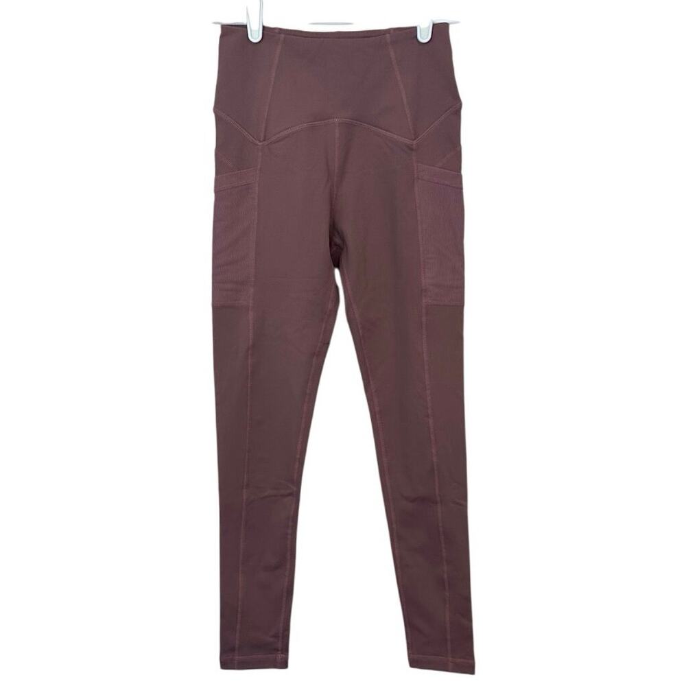 Buffbunny Womens High Rise Leggings Size S Dusty Pink Workout Activewear Pockets